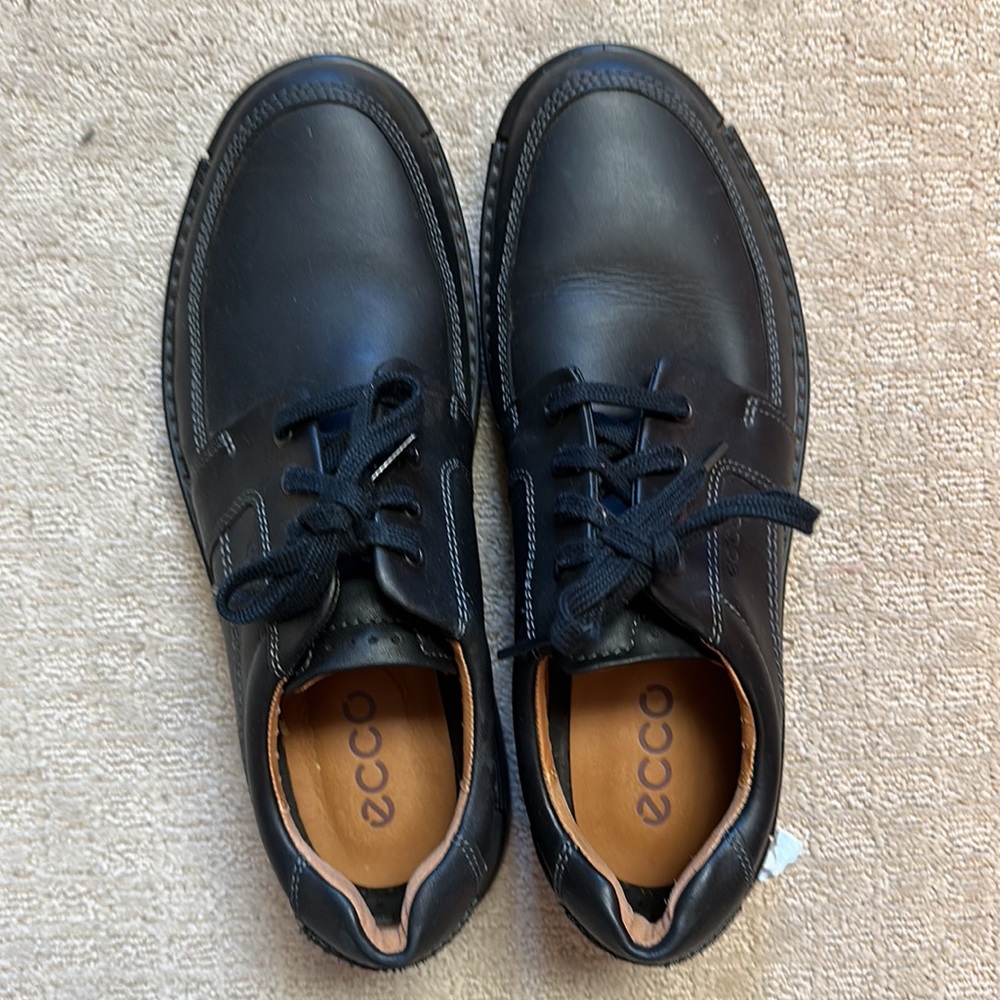 Men’s Ecco Black shoes.  Only worn twice.
